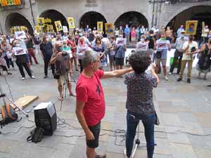 Concentraci&oacute; a la pla&ccedil;a del Vi per la independ&egrave;ncia i la llibertat dels presos pol&iacute;tics