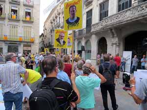 Concentraci&oacute; a la pla&ccedil;a del Vi per la independ&egrave;ncia i la llibertat dels presos pol&iacute;tics