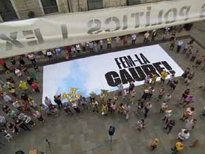 Concentraci&oacute; a la pla&ccedil;a del Vi per la independ&egrave;ncia i la llibertat dels presos pol&iacute;tics