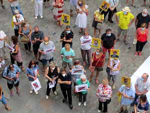 Concentraci&oacute; a la pla&ccedil;a del Vi per la independ&egrave;ncia i la llibertat dels presos pol&iacute;tics