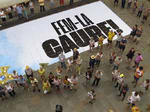 Concentraci&oacute; a la pla&ccedil;a del Vi per la independ&egrave;ncia i la llibertat dels presos pol&iacute;tics