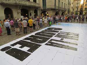 Concentraci&oacute; a la pla&ccedil;a del Vi per la independ&egrave;ncia i la llibertat dels presos pol&iacute;tics