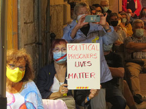 Concentraci&oacute; a la pla&ccedil;a del Vi per la independ&egrave;ncia i la llibertat dels presos pol&iacute;tics