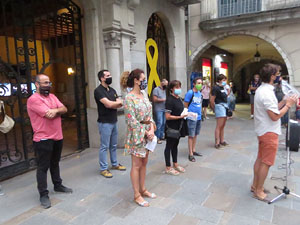 Concentraci&oacute; a la pla&ccedil;a del Vi per la independ&egrave;ncia i la llibertat dels presos pol&iacute;tics