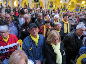 Concentraci&oacute; a la pla&ccedil;a del Vi per la independ&egrave;ncia i la llibertat dels presos pol&iacute;tics