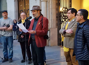 Concentraci&oacute; a la pla&ccedil;a del Vi per la independ&egrave;ncia i la llibertat dels presos pol&iacute;tics