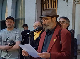 Concentraci&oacute; a la pla&ccedil;a del Vi per la independ&egrave;ncia i la llibertat dels presos pol&iacute;tics