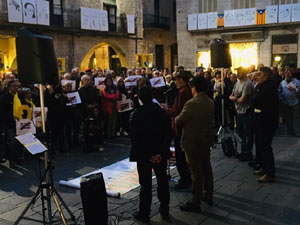 Concentraci&oacute; a la pla&ccedil;a del Vi per la independ&egrave;ncia i la llibertat dels presos pol&iacute;tics