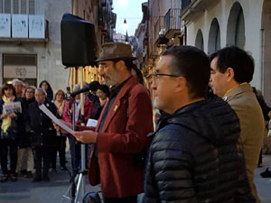 Concentraci&oacute; a la pla&ccedil;a del Vi per la independ&egrave;ncia i la llibertat dels presos pol&iacute;tics