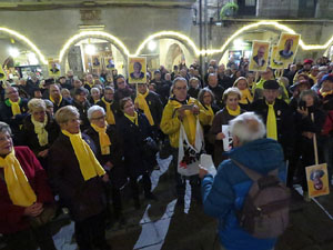 Concentraci&oacute; a la pla&ccedil;a del Vi per la independ&egrave;ncia i la llibertat dels presos pol&iacute;tics