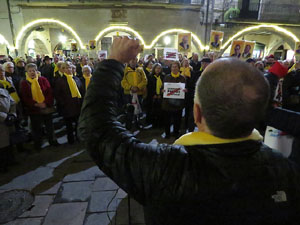 Concentraci&oacute; a la pla&ccedil;a del Vi per la independ&egrave;ncia i la llibertat dels presos pol&iacute;tics