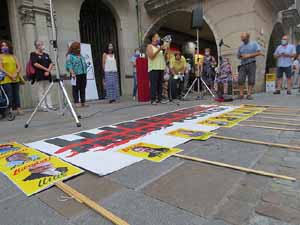 Concentraci&oacute; a la pla&ccedil;a del Vi per la independ&egrave;ncia i la llibertat dels presos pol&iacute;tics