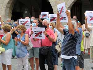 Concentraci&oacute; a la pla&ccedil;a del Vi per la independ&egrave;ncia i la llibertat dels presos pol&iacute;tics