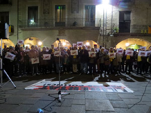 Concentraci&oacute; a la pla&ccedil;a del Vi per la independ&egrave;ncia i la llibertat dels presos pol&iacute;tics