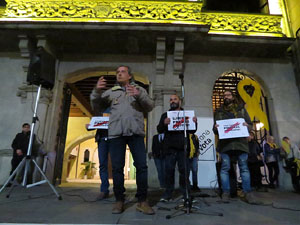 Concentraci&oacute; a la pla&ccedil;a del Vi per la independ&egrave;ncia i la llibertat dels presos pol&iacute;tics