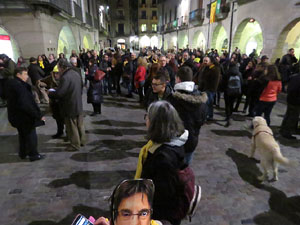 Concentraci&oacute; a la pla&ccedil;a del Vi per la independ&egrave;ncia i la llibertat dels presos pol&iacute;tics