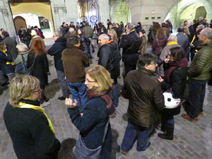 Concentraci&oacute; a la pla&ccedil;a del Vi per la independ&egrave;ncia i la llibertat dels presos pol&iacute;tics