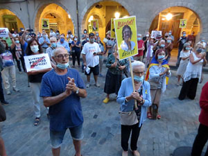 Concentraci&oacute; a la pla&ccedil;a del Vi per la independ&egrave;ncia i la llibertat dels presos pol&iacute;tics