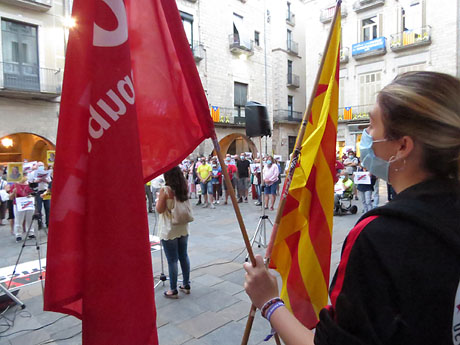 Concentraci&oacute; per la llibertat dels presos pol&iacute;tics a la pla&ccedil;a del Vi