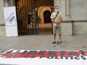 Concentraci&oacute; a la pla&ccedil;a del Vi per la independ&egrave;ncia i la llibertat dels presos pol&iacute;tics