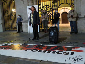 Concentraci&oacute; a la pla&ccedil;a del Vi per la independ&egrave;ncia i la llibertat dels presos pol&iacute;tics