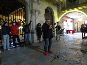 Concentraci&oacute; a la pla&ccedil;a del Vi per la independ&egrave;ncia i la llibertat dels presos pol&iacute;tics