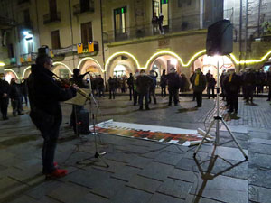Concentraci&oacute; a la pla&ccedil;a del Vi per la independ&egrave;ncia i la llibertat dels presos pol&iacute;tics