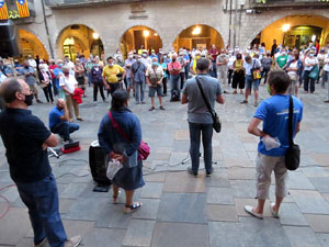 Concentraci&oacute; a la pla&ccedil;a del Vi per la independ&egrave;ncia i la llibertat dels presos pol&iacute;tics