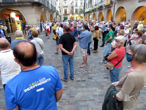 Concentraci&oacute; a la pla&ccedil;a del Vi per la independ&egrave;ncia i la llibertat dels presos pol&iacute;tics