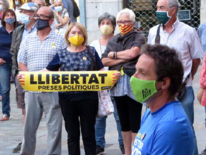 Concentraci&oacute; a la pla&ccedil;a del Vi per la independ&egrave;ncia i la llibertat dels presos pol&iacute;tics