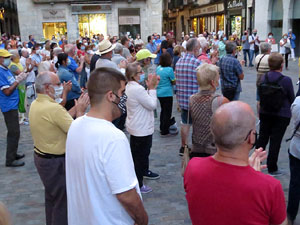 Concentraci&oacute; a la pla&ccedil;a del Vi per la independ&egrave;ncia i la llibertat dels presos pol&iacute;tics