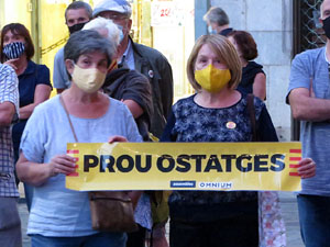 Concentraci&oacute; a la pla&ccedil;a del Vi per la independ&egrave;ncia i la llibertat dels presos pol&iacute;tics