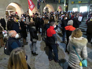 Concentraci&oacute; a la pla&ccedil;a del Vi per la independ&egrave;ncia i la llibertat dels presos pol&iacute;tics
