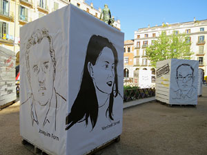 T&ograve;tems per la Dignitat a la pla&ccedil;a de la Independ&egrave;ncia