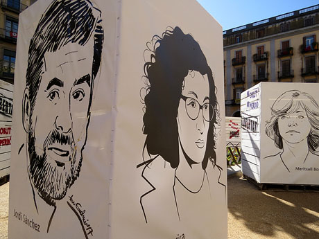 Acci&oacute; de l'ANC a la pla&ccedil;a de la Independ&egrave;ncia