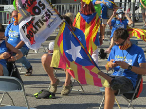 Diada Nacional 2020. Concentraci&oacute; a la pla&ccedil;a Espanya