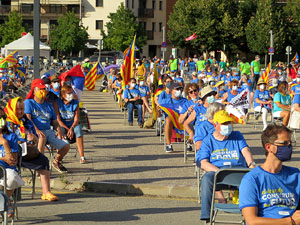 Diada Nacional 2020. Concentraci&oacute; a la pla&ccedil;a Espanya