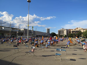 Diada Nacional 2020. Concentraci&oacute; a la pla&ccedil;a Espanya