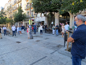Diada Nacional 2020. Homenatge floral a Carles Rahola a la Rambla de la Llibertat