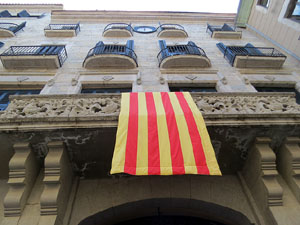 Diada Nacional 2020. Concentraci&oacute; a la pla&ccedil;a del Vi, lectura del manifest i cant de Els Segadors