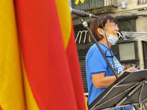 Diada Nacional 2020. Concentraci&oacute; a la pla&ccedil;a del Vi, lectura del manifest i cant de Els Segadors