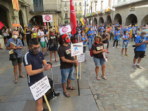 Diada Nacional 2020. Concentraci&oacute; a la pla&ccedil;a del Vi, lectura del manifest i cant de Els Segadors