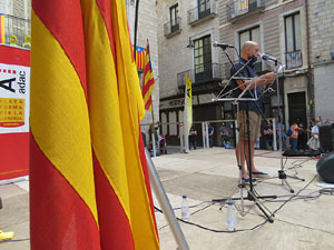 Diada Nacional 2020. Concentraci&oacute; a la pla&ccedil;a del Vi, lectura del manifest i cant de Els Segadors