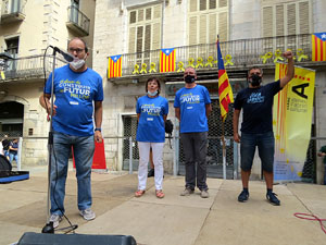 Diada Nacional 2020. Concentraci&oacute; a la pla&ccedil;a del Vi, lectura del manifest i cant de Els Segadors