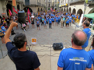 Diada Nacional 2020. Concentraci&oacute; a la pla&ccedil;a del Vi, lectura del manifest i cant de Els Segadors