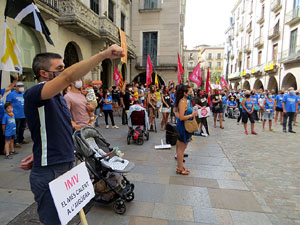 Diada Nacional 2020. Concentraci&oacute; a la pla&ccedil;a del Vi, lectura del manifest i cant de Els Segadors
