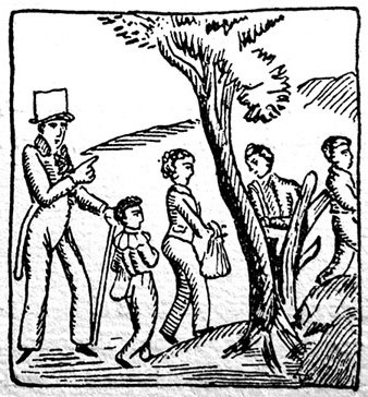 Nens anant a fer la berenada del Dijous Gras