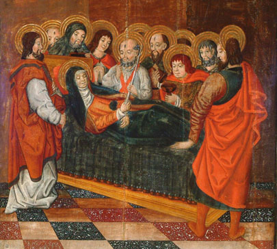 'Dormici&oacute; de la Mareded&eacute;u'. Mestre de la Dormici&oacute; de Solsona. Segle XVI. Oli i tremp sobre fusta