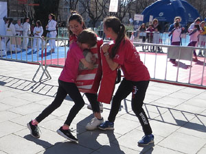VIII Jornada de l'Esport Femen&iacute; 2020 a la pla&ccedil;a Salvador Espriu, la de Francesc Calvet i Rubalcaba, la pla&ccedil;a Catalunya i el riu Onyar