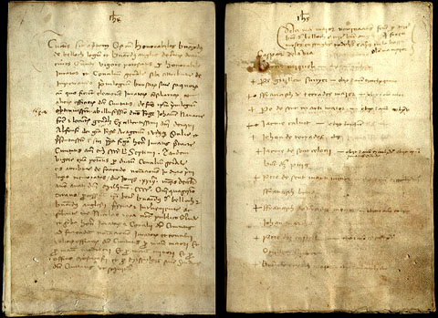 Llibre de matr&iacute;cula dels insaculats. Girona. 1458